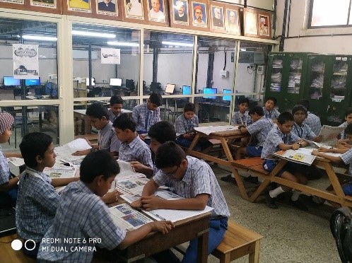 newspaper reading